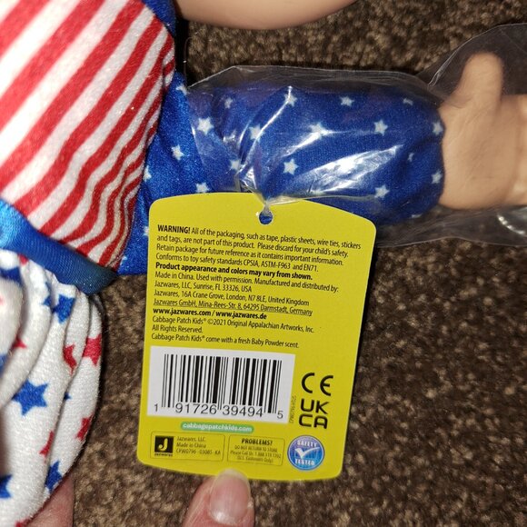 NWT Cabbage Patch Kids 2015 USA Patriotic Friends Collectable Helpers Doll #174 - Picture 8 of 13